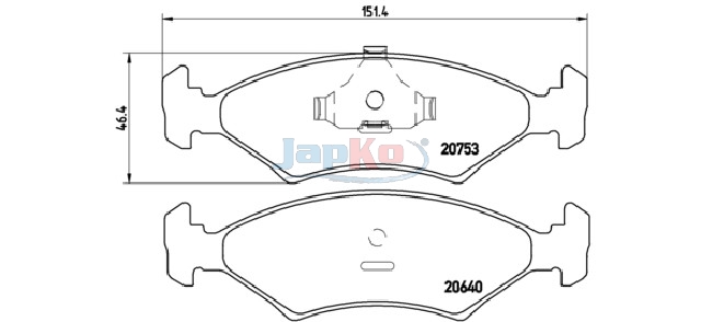 JAPKO Bremseklodser 500306 foraksel for TVR FORD TALBOT