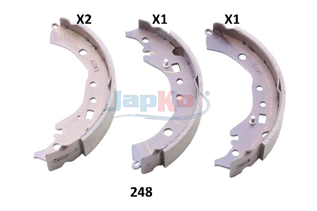 JAPKO Bremsebakkesæt 55248 bagaksel for TOYOTA