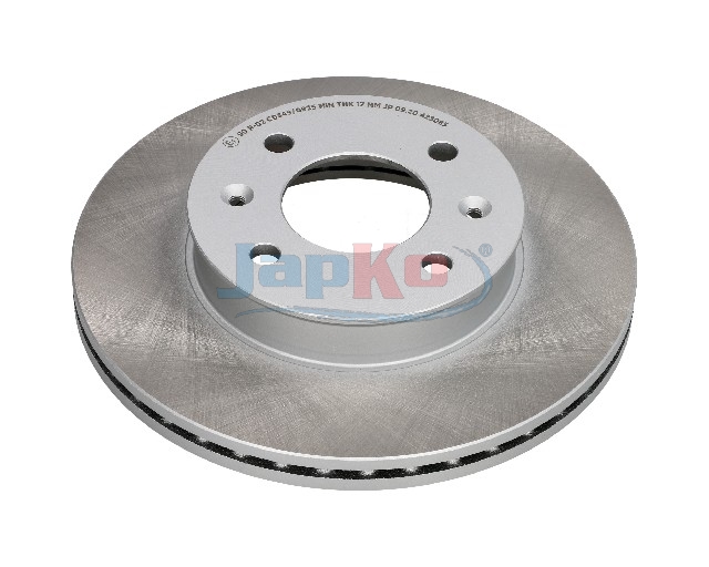 JAPKO Bremseskive 60h10c foraksel ventileret 241mm 18mm for HYUNDAI