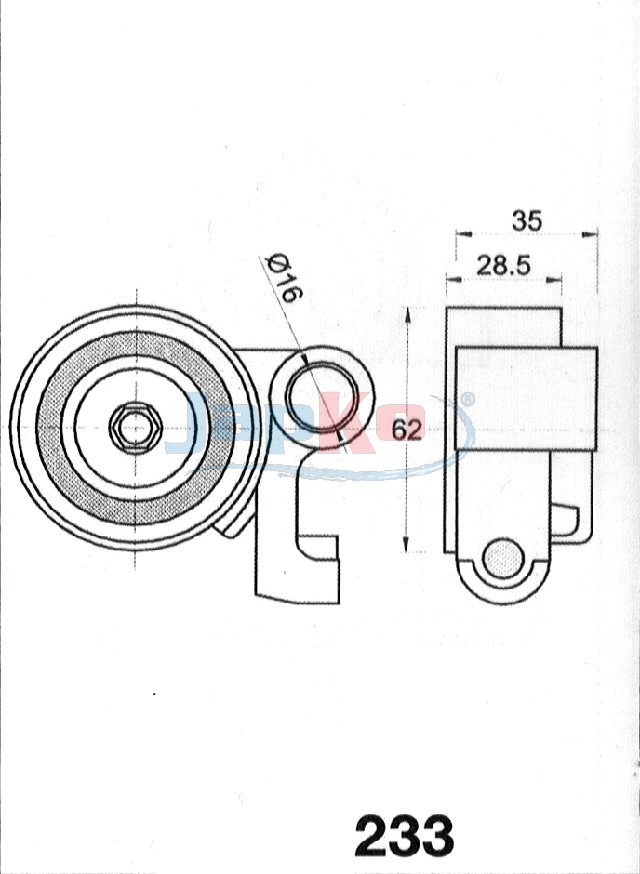 JAPKO Remstrammer, tandrem 45233 for LEXUS