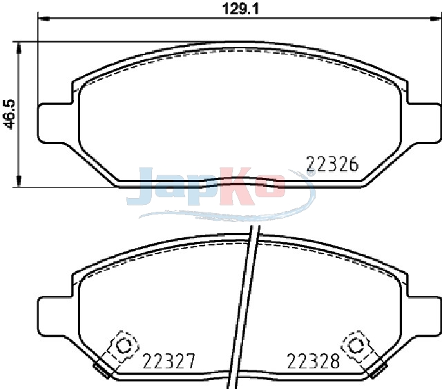 JAPKO Bremseklodser 500407 foraksel for OPEL VAUXHALL