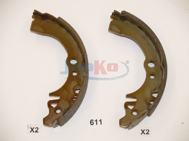 JAPKO Bremsebakkesæt 55611 bagaksel for GEELY LIFAN FAW (TIANJIN) DAIHATSU