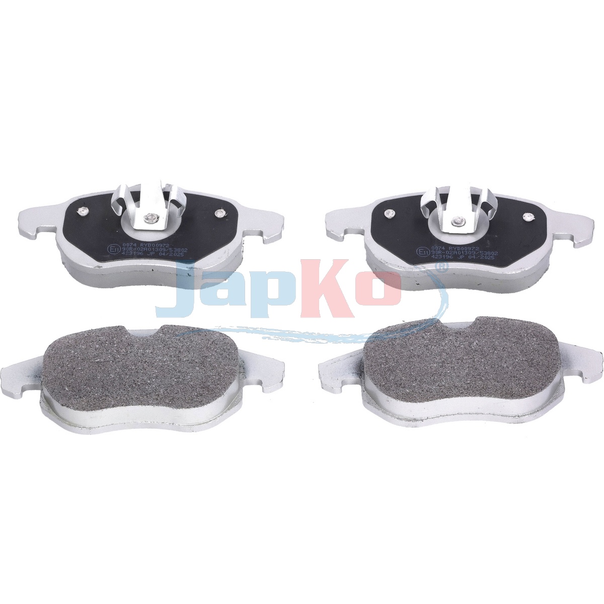 JAPKO Bremseklodser 500074 foraksel for OPEL VAUXHALL SAAB FIAT CHEVROLET GENERAL MOTORS