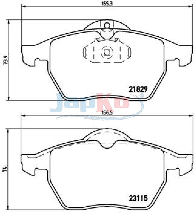 JAPKO Bremseklodser 500404 foraksel for OPEL SAAB CHEVROLET