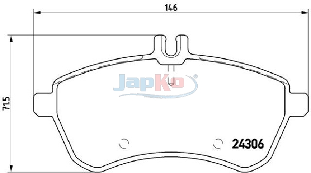 JAPKO Bremseklodser 500511 foraksel for MERCEDES-BENZ