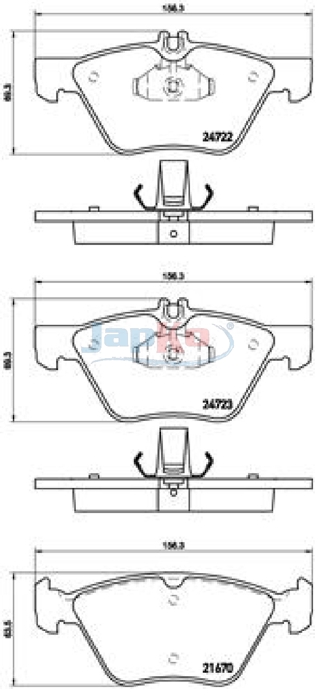 JAPKO Bremseklodser 500526 for MERCEDES-BENZ