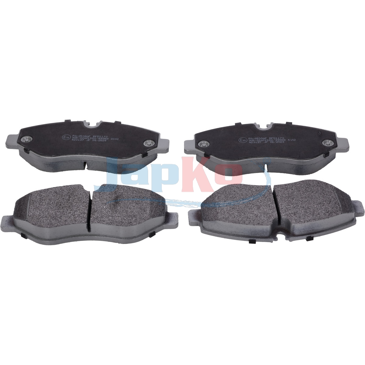 JAPKO Bremseklodser 500538 foraksel for MERCEDES-BENZ VW
