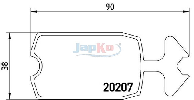 JAPKO Bremseklodser 500648 foraksel for CITROËN