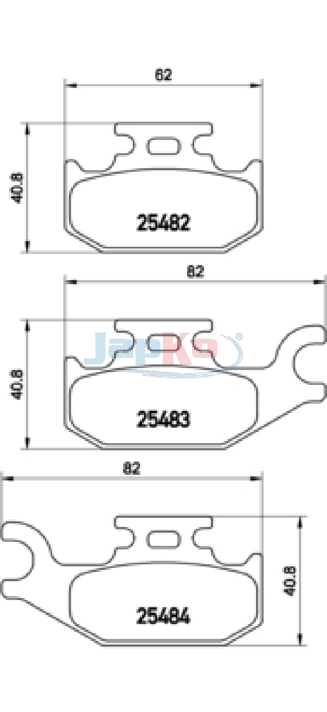 JAPKO Bremseklodser 500719 foraksel for RENAULT