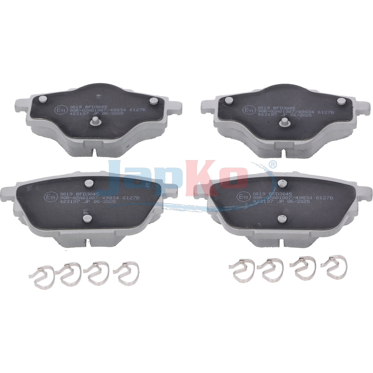 JAPKO Bremseklodser 510019 bagaksel for VAUXHALL GEELY PEUGEOT