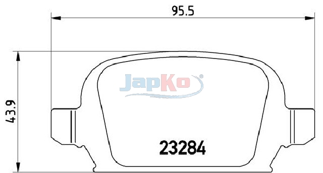 JAPKO Bremseklodser 510402 bagaksel for OPEL VAUXHALL