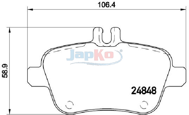 JAPKO Bremseklodser 510501 bagaksel for INFINITI MERCEDES-BENZ