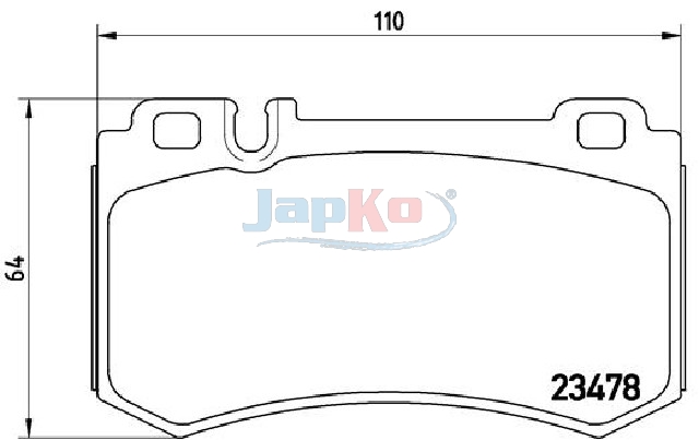 JAPKO Bremseklodser 510509 bagaksel for MERCEDES-BENZ