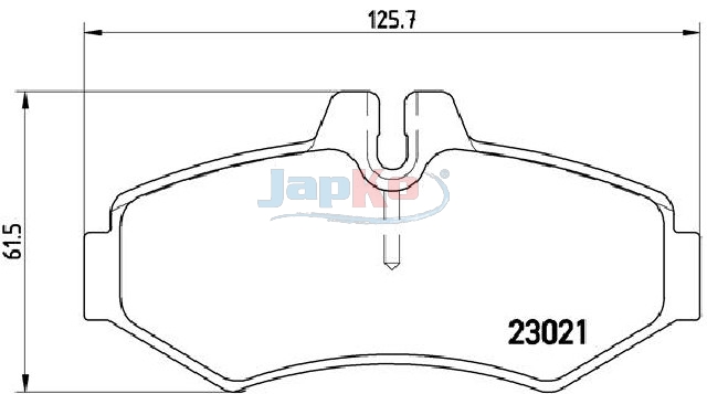 JAPKO Bremseklodser 510513 bagaksel for MERCEDES-BENZ VW
