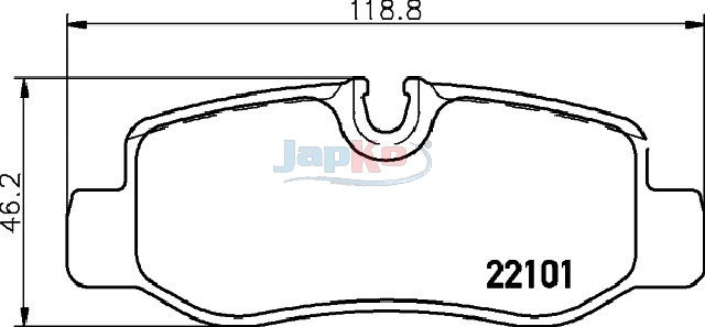 JAPKO Bremseklodser 510528 bagaksel for MERCEDES-BENZ