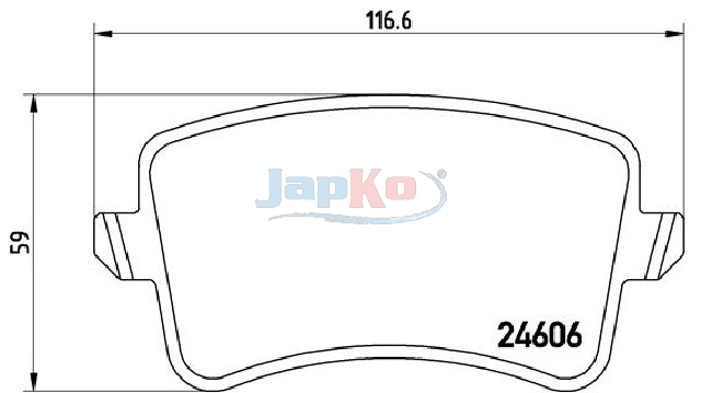 JAPKO Bremseklodser 510908 bagaksel for AUDI VW