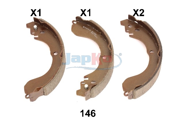 JAPKO Bremsebakkesæt 55146 bagaksel for JEEP NISSAN