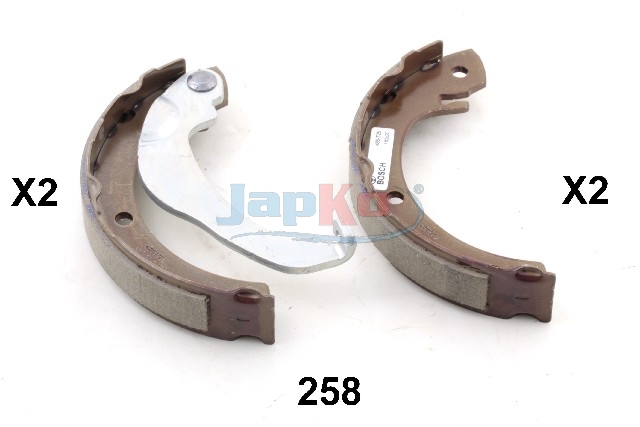 JAPKO Bremsebakkesæt 55258 bagaksel for TOYOTA