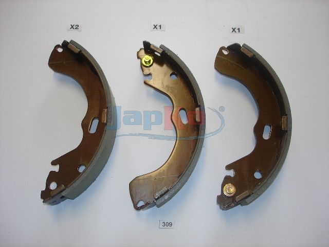 JAPKO Bremsebakkesæt 55309 bagaksel for FORD MAZDA