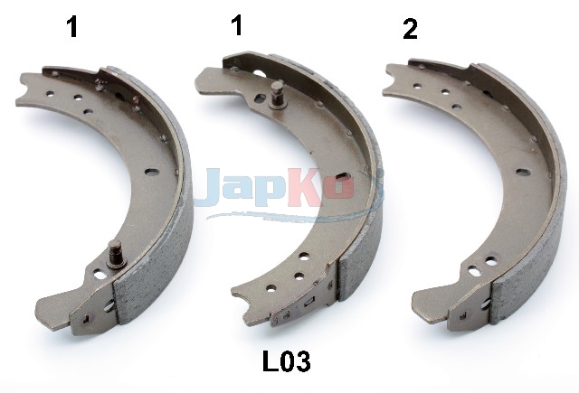 JAPKO Bremsebakkesæt 55l03 bagaksel for LAND ROVER