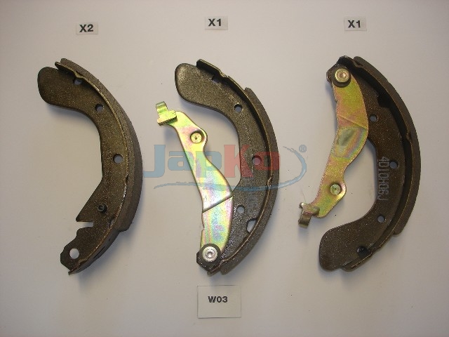 JAPKO Bremsebakkesæt 55w03 bagaksel for OPEL DAEWOO CHEVROLET