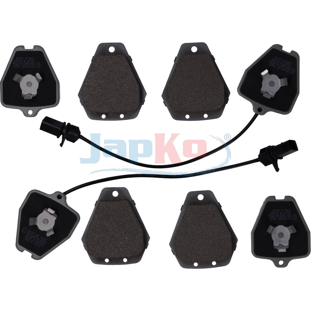 JAPKO Bremseklodser 5009112 foraksel for AUDI