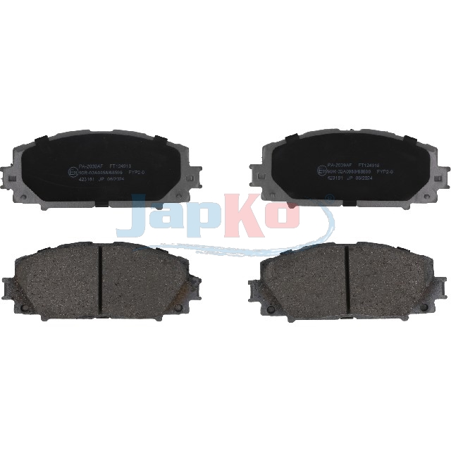 JAPKO Bremseklodser 502039 foraksel for TOYOTA PERODUA LIFAN GREAT WALL