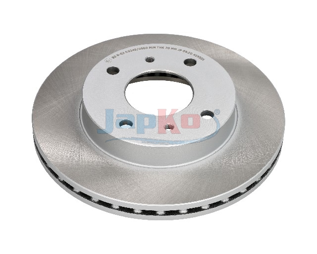 JAPKO Bremseskive 60015c foraksel ventileret 256mm 22mm for INFINITI NISSAN