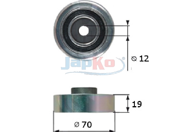 JAPKO Medløberhjul, multi-V-rem 129815 for SUZUKI