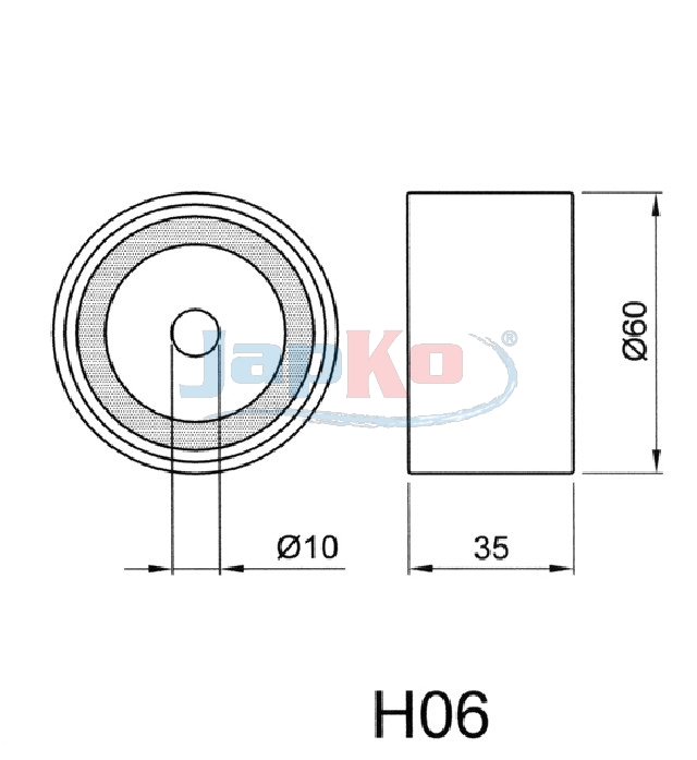 JAPKO Remstrammer, tandrem 45h06 for KIA HYUNDAI