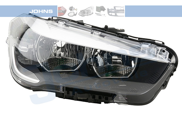 JOHNS Forlygte 206710 H7/H7 højre for BMW