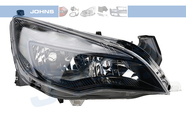 JOHNS Forlygte 5510107 H7/H7 højre for OPEL