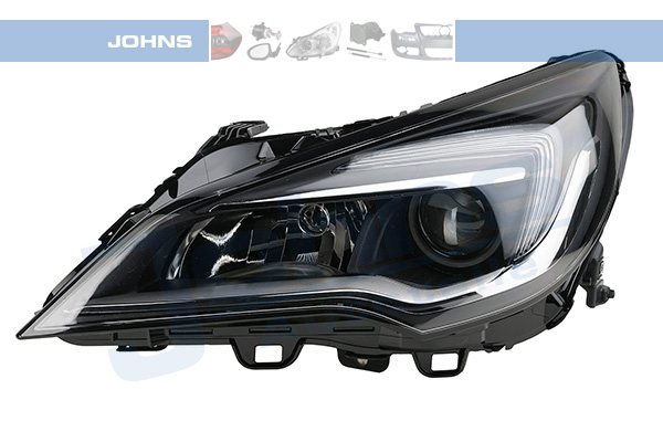 JOHNS Forlygte 551109 H7/H1 venstre for OPEL