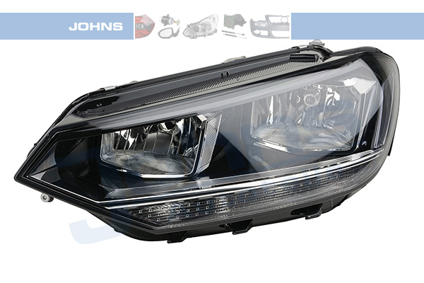 JOHNS Forlygte 955709 H7/H7 venstre for VW