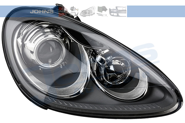 JOHNS Forlygte 599010 H7/H7 højre for PORSCHE
