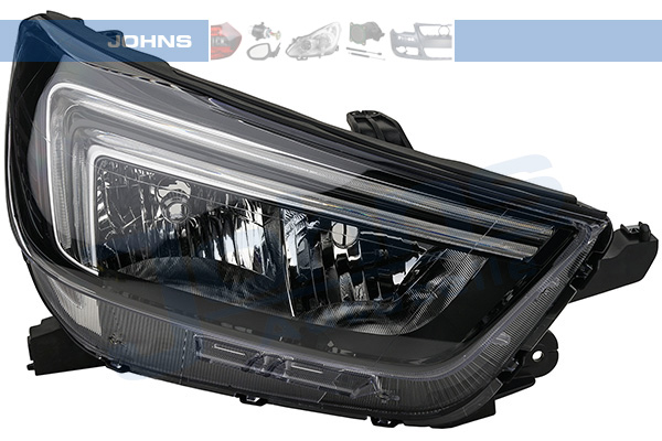 JOHNS Forlygte 5521105 H7/HB3 højre for OPEL