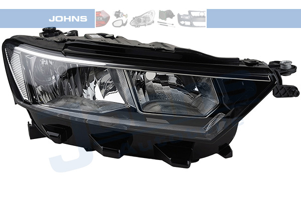 JOHNS Forlygte 968610 H7/H7 højre for VW