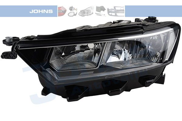 JOHNS Forlygte 968609 H7/H7 venstre for VW