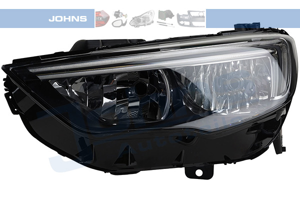 JOHNS Forlygte 551809 H7/H7 venstre for OPEL