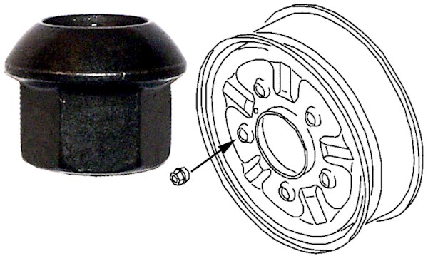 JP GROUP Hjulmøtrik 1160400600 for PORSCHE VAG