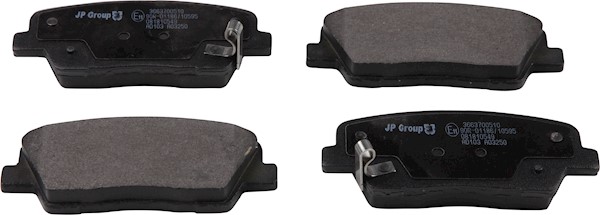 JP GROUP Bremseklodser 3663700510 bagaksel for HYUNDAI SSANGYONG KIA