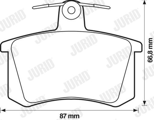 JURID Bremseklodser 571462j for FIAT ALFA ROMEO LANCIA AUDI VW