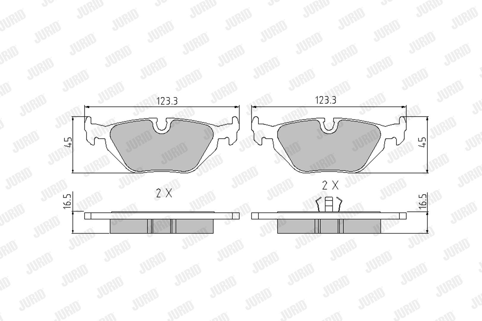 JURID Bremseklodser 571527j for BMW