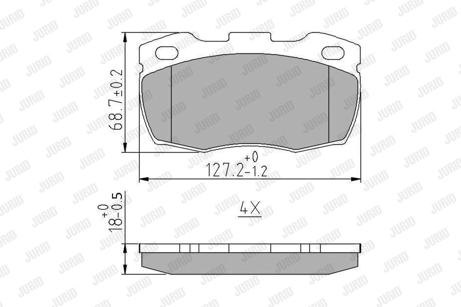 JURID Bremseklodser 571827j for LAND ROVER