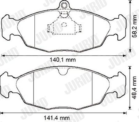 JURID Bremseklodser 571924j for OPEL GENERAL MOTORS DAEWOO VAUXHALL CHEVROLET