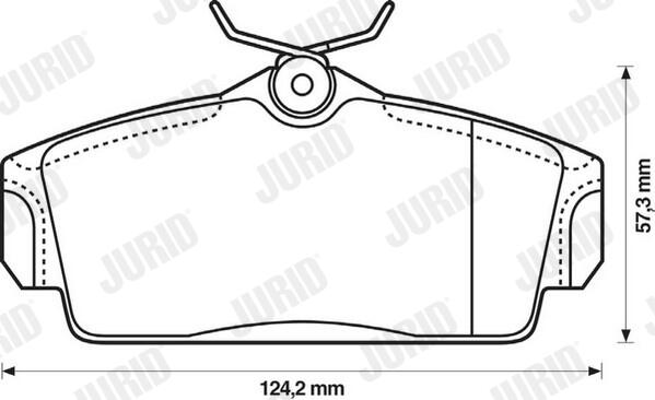 JURID Bremseklodser 572422j for NISSAN