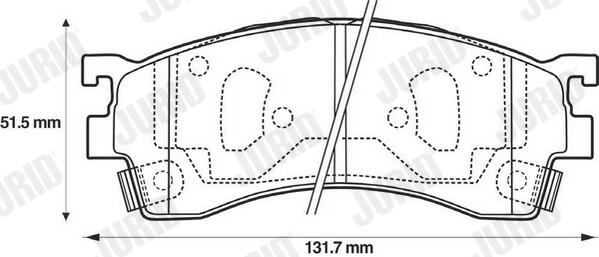 JURID Bremseklodser 572434j for FORD FORD USA MAZDA