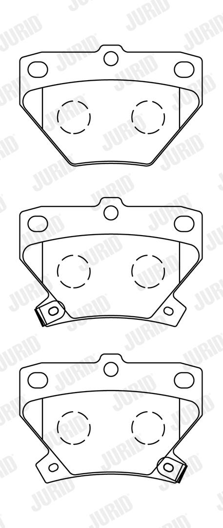 JURID Bremseklodser 572450j for TOYOTA