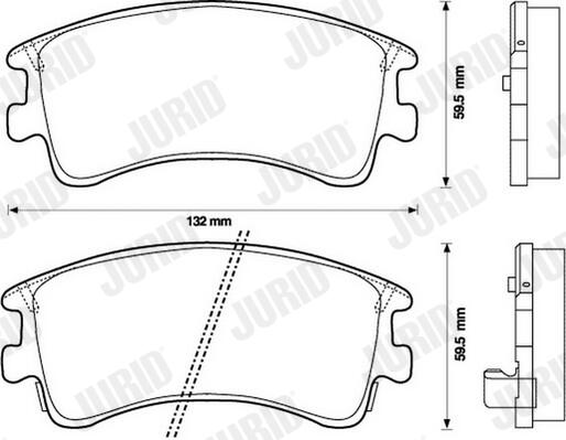 JURID Bremseklodser 572482j for MAZDA