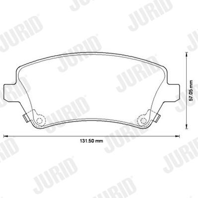 JURID Bremseklodser 572491j for TOYOTA